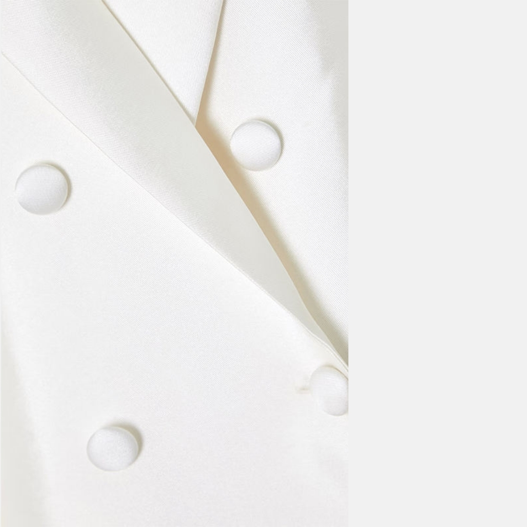 Women's Solid Color Casual Long Sleeve Lapel Button Blazer Jacket - Image 4